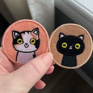 2 Cat Iron On Patches